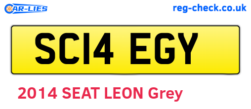 SC14EGY are the vehicle registration plates.