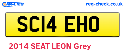 SC14EHO are the vehicle registration plates.