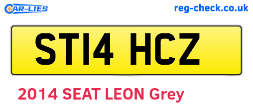 ST14HCZ are the vehicle registration plates.
