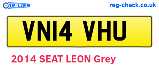 VN14VHU are the vehicle registration plates.