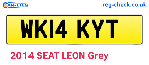 WK14KYT are the vehicle registration plates.
