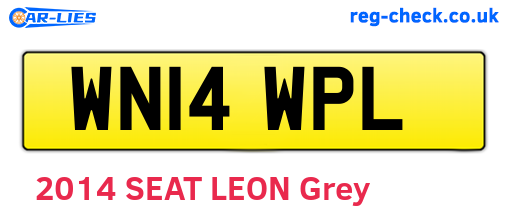 WN14WPL are the vehicle registration plates.
