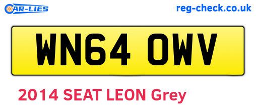 WN64OWV are the vehicle registration plates.