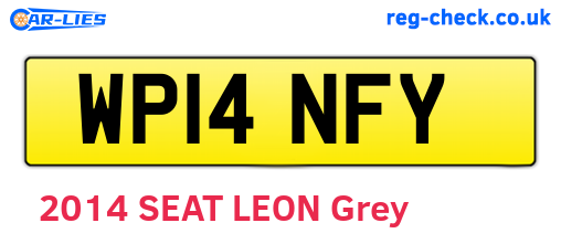 WP14NFY are the vehicle registration plates.