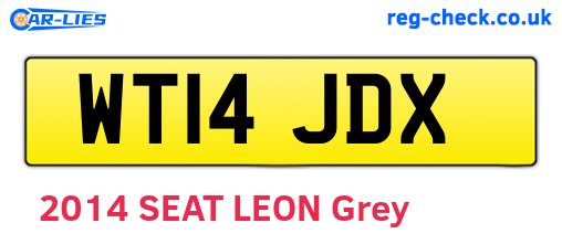 WT14JDX are the vehicle registration plates.