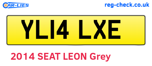 YL14LXE are the vehicle registration plates.