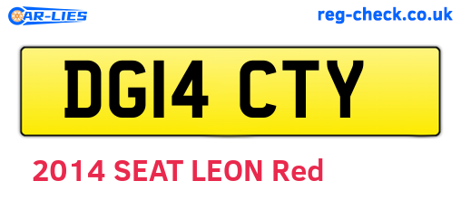 DG14CTY are the vehicle registration plates.