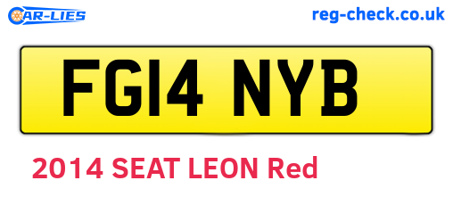 FG14NYB are the vehicle registration plates.