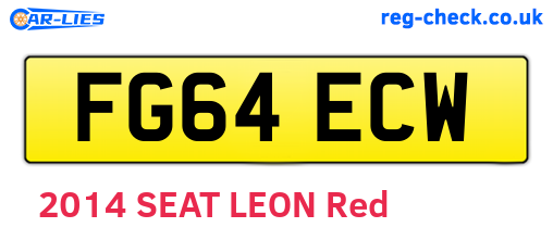 FG64ECW are the vehicle registration plates.