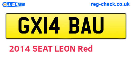 GX14BAU are the vehicle registration plates.