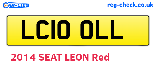 LC10OLL are the vehicle registration plates.