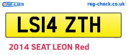 LS14ZTH are the vehicle registration plates.