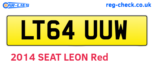 LT64UUW are the vehicle registration plates.