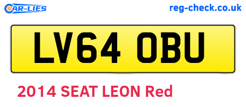 LV64OBU are the vehicle registration plates.