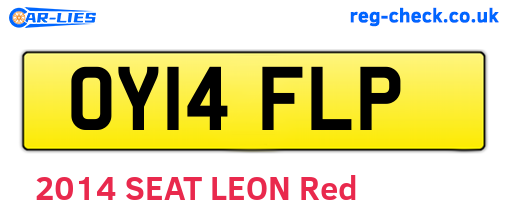 OY14FLP are the vehicle registration plates.