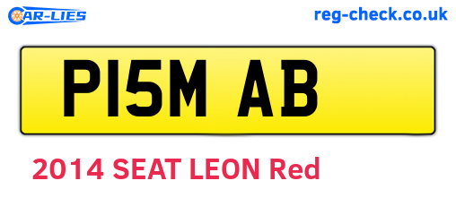 P15MAB are the vehicle registration plates.
