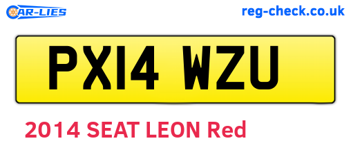 PX14WZU are the vehicle registration plates.