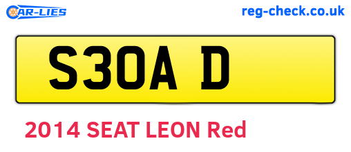 S3OAD are the vehicle registration plates.