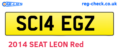 SC14EGZ are the vehicle registration plates.