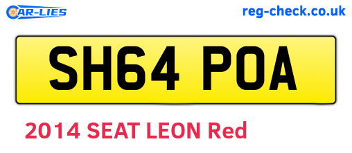 SH64POA are the vehicle registration plates.