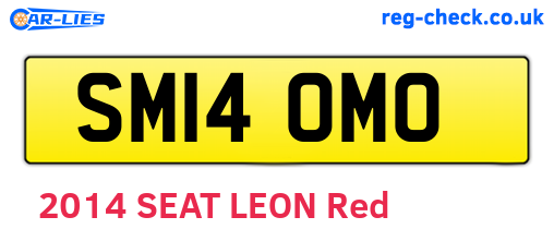 SM14OMO are the vehicle registration plates.