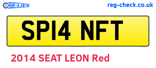 SP14NFT are the vehicle registration plates.