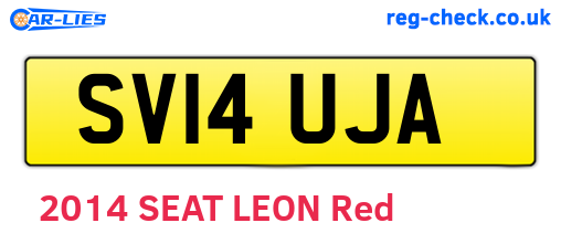 SV14UJA are the vehicle registration plates.