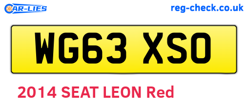 WG63XSO are the vehicle registration plates.