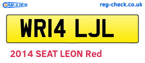 WR14LJL are the vehicle registration plates.
