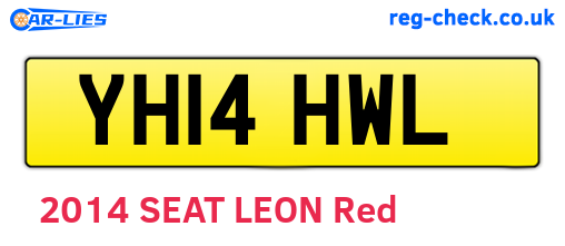 YH14HWL are the vehicle registration plates.