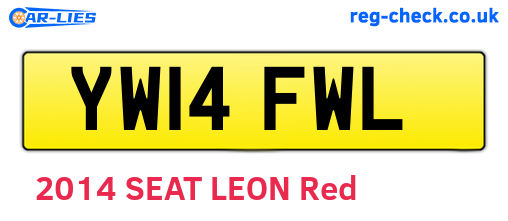 YW14FWL are the vehicle registration plates.