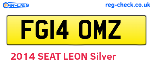 FG14OMZ are the vehicle registration plates.