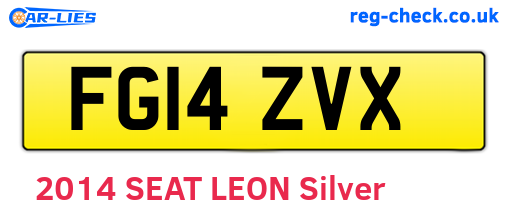 FG14ZVX are the vehicle registration plates.