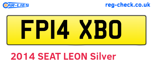 FP14XBO are the vehicle registration plates.