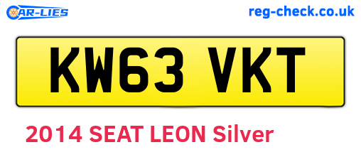 KW63VKT are the vehicle registration plates.
