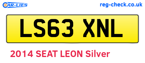 LS63XNL are the vehicle registration plates.