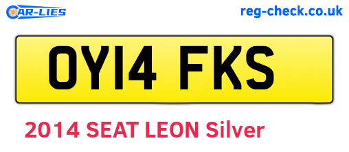 OY14FKS are the vehicle registration plates.