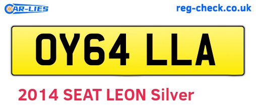 OY64LLA are the vehicle registration plates.