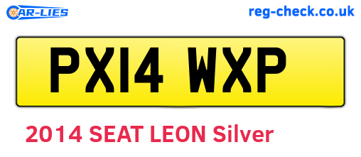 PX14WXP are the vehicle registration plates.