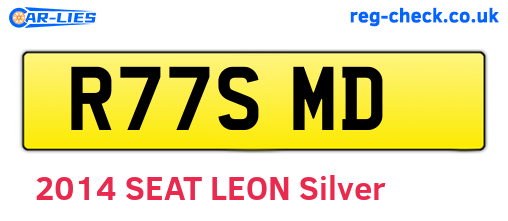R77SMD are the vehicle registration plates.