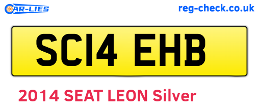 SC14EHB are the vehicle registration plates.