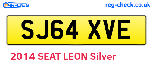 SJ64XVE are the vehicle registration plates.