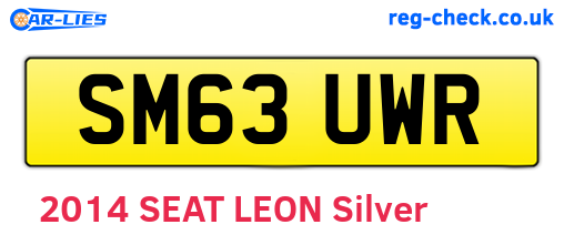 SM63UWR are the vehicle registration plates.