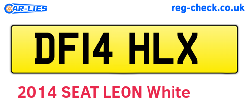 DF14HLX are the vehicle registration plates.