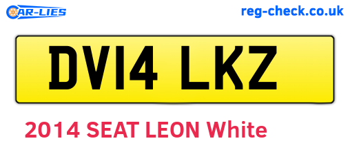 DV14LKZ are the vehicle registration plates.