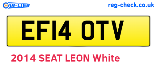 EF14OTV are the vehicle registration plates.