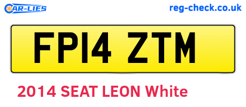 FP14ZTM are the vehicle registration plates.