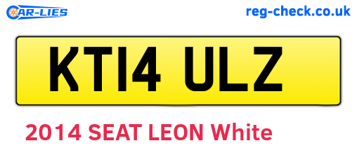 KT14ULZ are the vehicle registration plates.