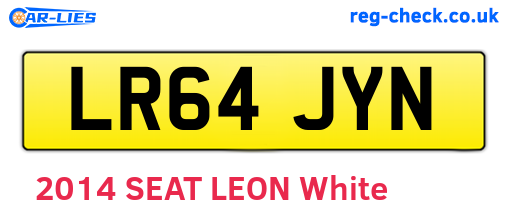 LR64JYN are the vehicle registration plates.
