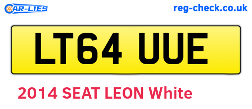 LT64UUE are the vehicle registration plates.